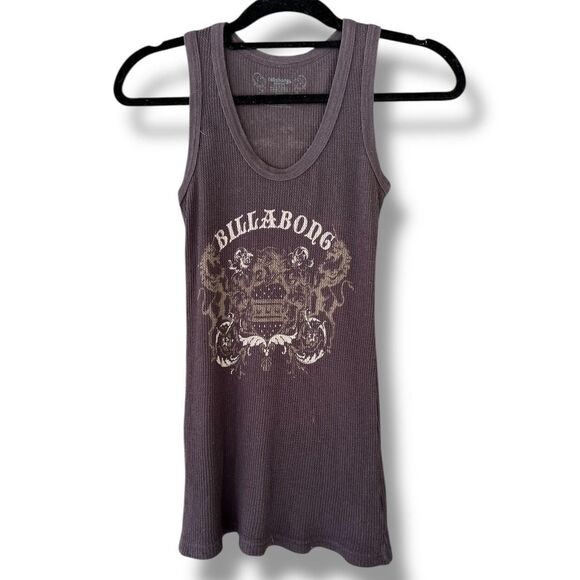 Billabong Women's Grey and Khaki Tank Top - Picture 7 of 7